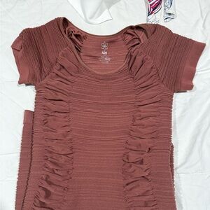 Aura Pink Ruched Ribbed Mini Dress